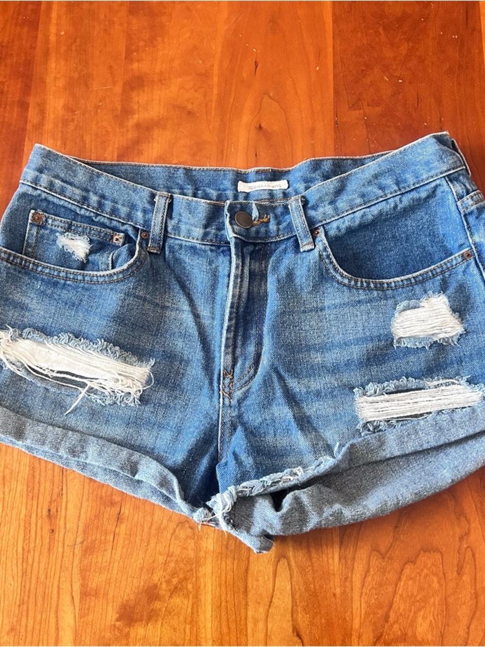 Billabong New Size 30 Drift Away Distressed Denim Shorts - Picture 2 of 8